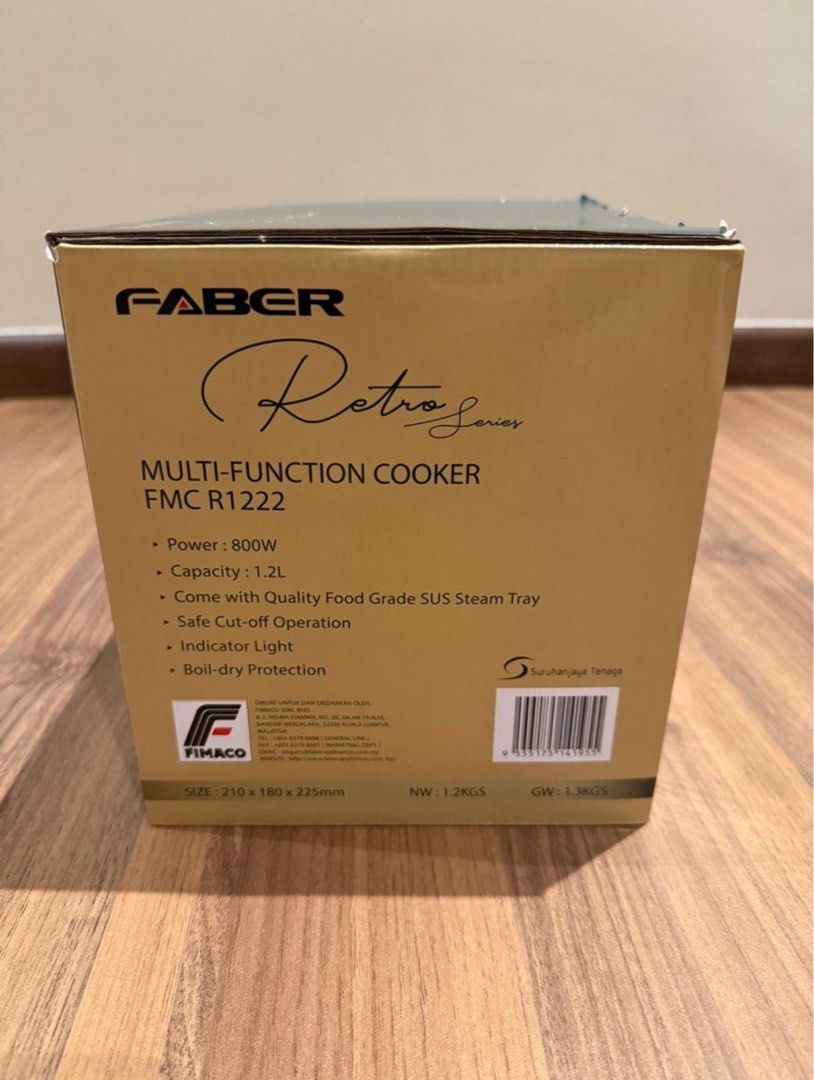 Faber Multi Function Cooker (Category: Cookers) located in Kuala Lumpur. Submitted by william_07 (Listing ID 1380975523, Image 2). Description: Got it as a gift. Brand new never use before..