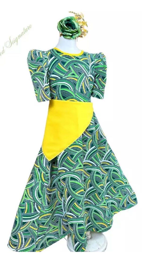 filipiniana green dress Green Premium Mestiza Filipiniana Long Gown - Divina