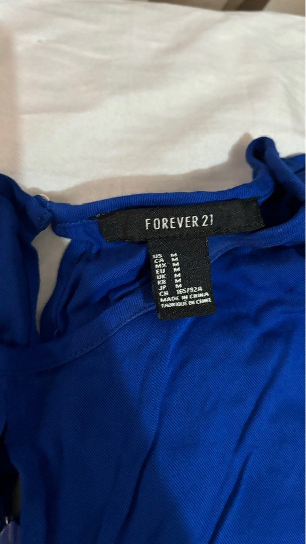 Forever 21 Blue Office Dress (Category: Dresses) located in Manila. Submitted by trishoppe_ (Listing ID 1380986715, Image 2). Description: Fits S-M RFS: Decluttering MOP: BPI, Gcash, Maya, Gotyme ~SF shouldered by buyer.