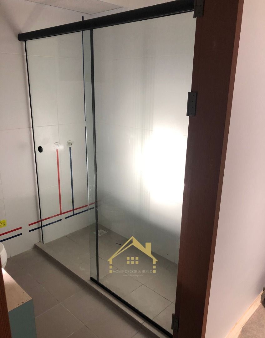 👍Frameless 1 Fixed 1 Slide Shower Screen 👍63109553481859113
