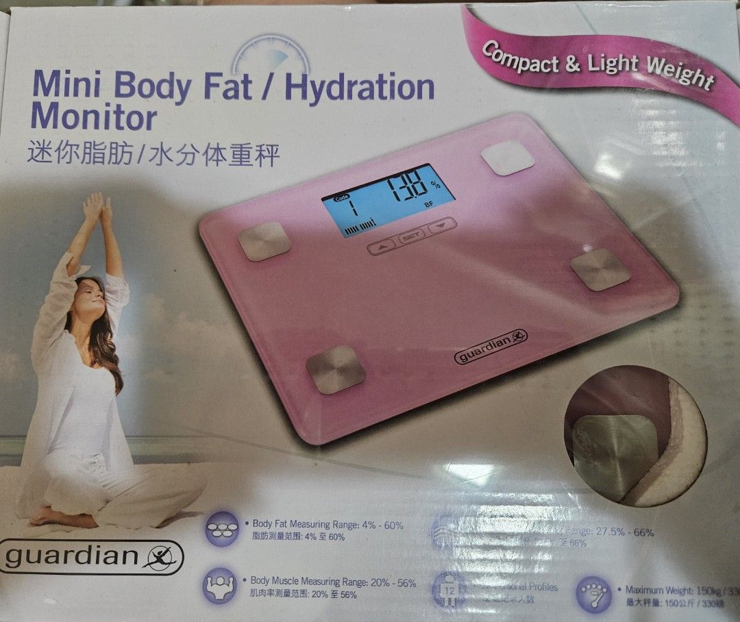 Mini Guardian Monitor Guardian Mini Body Fat/Hydration Monitor, Health & Nutrition, Health ...