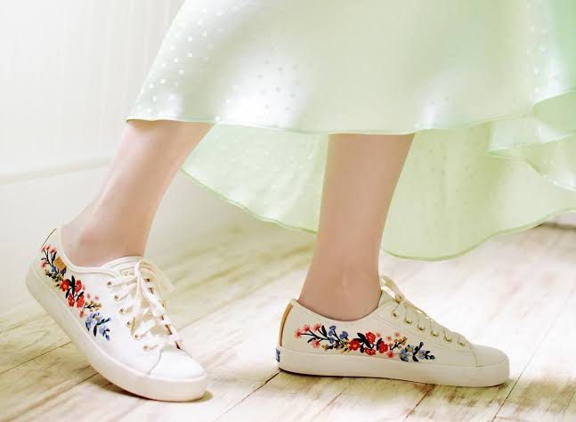 Keds Rifle & Co Embroidered Kickstart Sneakers (Category: Sneakers) located in Paranaque City. Submitted by preluvdbyp (Listing ID 1380994739, Image 3). Description: Price indicated is final. Used once only. Size: 6.5 •Payment Options: GCash or BPI Bank Transfer •Delivery/Shipping fee to be shouldered by buyer.