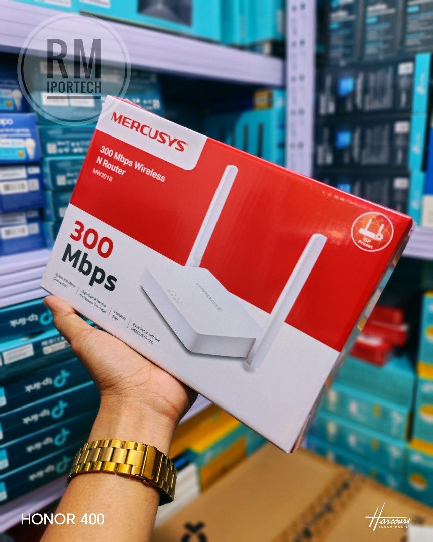 mercusys 300mbps High speed wifi Router (Category: Networking) located in Manila. Submitted by rm.itech051523 (Listing ID 1380900331, Image 2). Description: Brandnew and sealed with 1 year warranty ready to ship via LALAMOVE or Grab around metro manila.