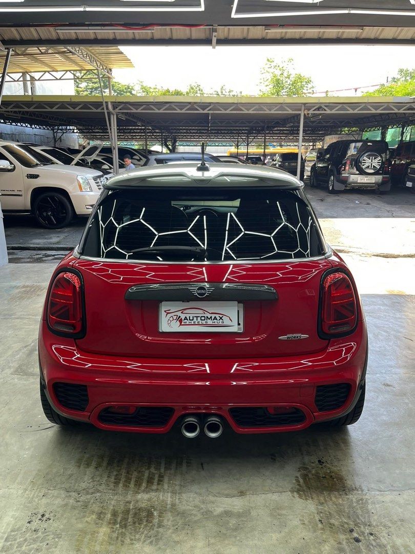 MINI Cooper JCW Auto (Category: Used Cars) located in Quezon City. Submitted by automax1120 (Listing ID 1380981418, Image 3). Description: 2019 Mini cooper JCW 1.998M Automatic Transmission 17TMILES 2.0L B48 TwinPower Turbo Harman kardon sounds system Heads up display Push button Black and red racing seats Orig Jcw carbon side mirror cover Orig Jcw carbon exhaust tip Orig Jcw carbon bonnet scoop Orig Jcw carbon tunk lid grip Orig Jcw carbon gas t