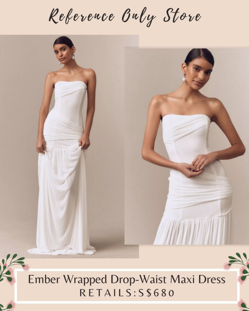 MS Ember Wrapped Drop-Waist Maxi Dress, Women's Fashion, Dresses & Sets,  Dresses on Carousell