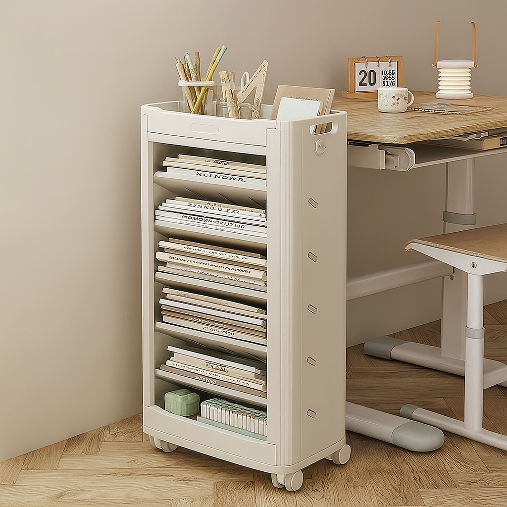 Multi-Compartment Filing Shelf | Vertical Storage Drawer Shelf | Mobile ...