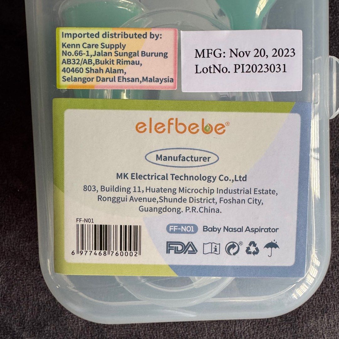 NEW Baby Nasal Aspirator (Category: Baby Monitors) located in Kepala Batas. Submitted by shopaholicwardrobe_ (Listing ID 1380977013, Image 3). Description: New never open No nego Chat if you're serious buyer .