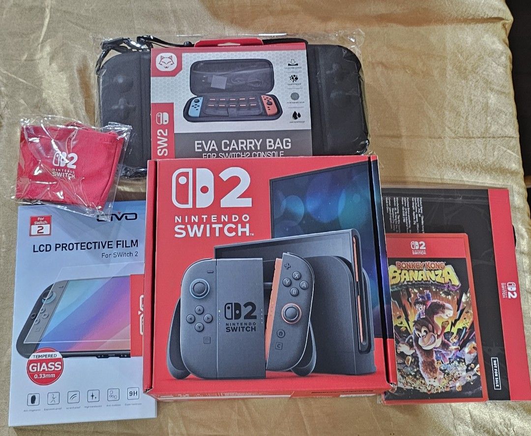 Nintendo Switch 2 console Local Set with 1 year Warranty  Donkey Kong  Bundle with Accessories631088332866571115