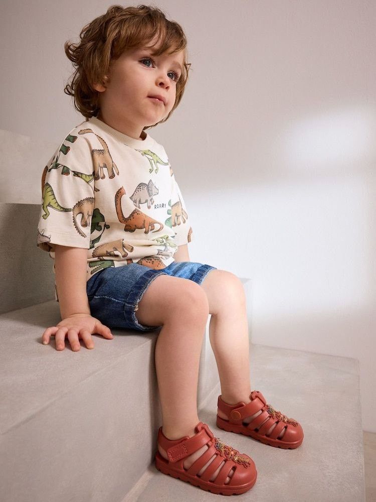 Orange dinosaur fisherman sandal clog (Category: Babies & Kids Fashion) located in Kapar. Submitted by nurullatiff162 (Listing ID 1381012755, Image 2). Description: 6uk = 13.8cm.