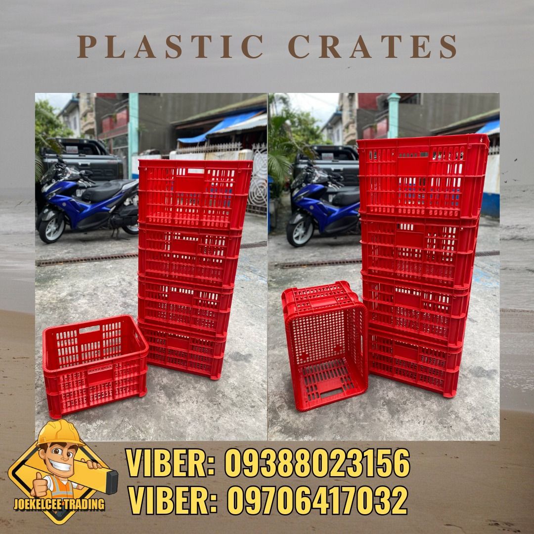 PLASTIC CRATES (Category: Storage Boxes & Baskets) located in Caloocan City. Submitted by Ava_broklyn8888 (Listing ID 1380976336, Image 1). Description: • JOEKELCEE TRADING • • 🏭 Direct Supplier & Manufacturer • 💰 Lowest Price in the Market • 🚚 Fast Delivery • 💬 Free Quotation Available 💯 % Legit Dealer supplier 💯 % guaranteed heavyduty 💯 % nature lover products We Supply All Kinds of Trash bins, Kayak boat, Cooler box, Safety shoes, Ppe’s