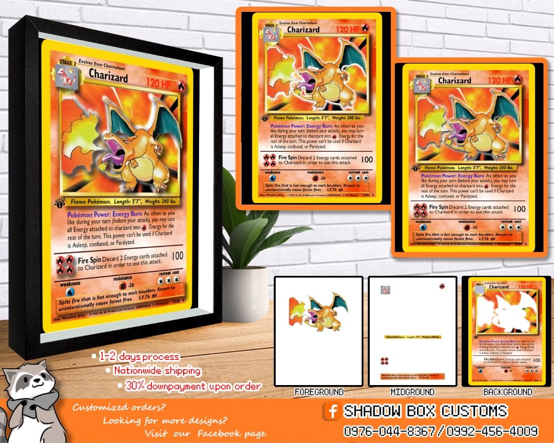 Pokemon Charizard Shadow Box TCG - Collection / Gift Ideas, Video ...