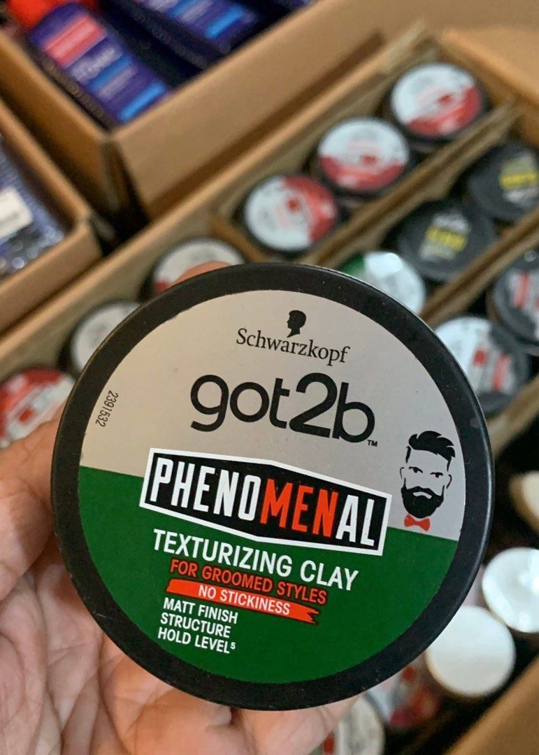 Schwarzkopf got2b wax (Category: Hair) located in Las Pinas. Submitted by ricachang (Listing ID 1381038516, Image 3). Description: Schwarzkopf got2b wax Almost 400 sa watsons, 199 lang sakin✔️ Variety: Hair and beard | Texturizing clay | Moukding paste EXP: Feb 2028.