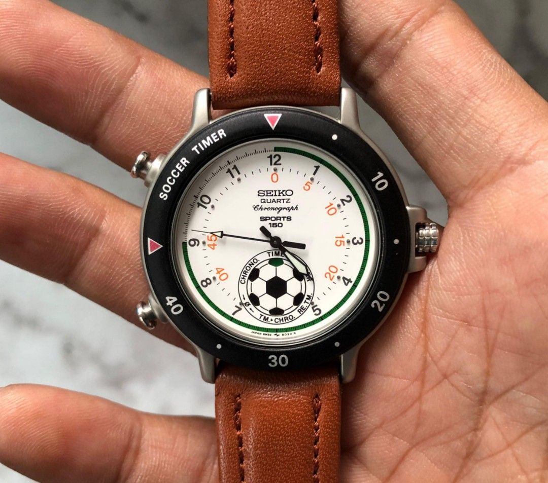 Seiko soccer timer dancing 8M32-801B chronogrpah sport