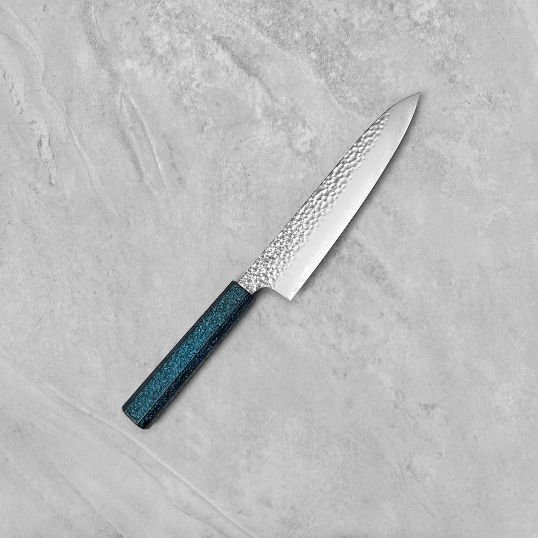 Seki Kanetsugu Shiun VG10 Cerulean Blue Gyuto 200mm - Japanese Kitchen Chef Cooks Knife