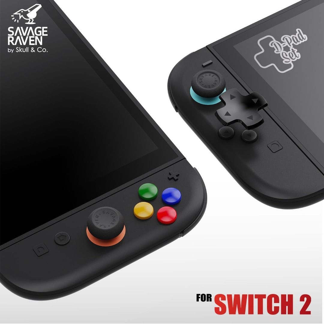 Skull & Co. D-Pad Button Cap Set for Nintendo Switch 2 Joy-Con (Category: Cases & Covers) located in Las Pinas. Submitted by techsmartph (Listing ID 1380904848, Image 3). Description: * D-Pad Button Cap Set by Skull & Co. * Compatible and designed for Nintendo Switch 2 Joy-Con * Compatible with: Nintendo Switch 2 Package Include: * 1 x Cross D-Pad (Black) * 1 x Circular D-Pad (Black) * 8 x Button Caps GUARANTEED ORIGINAL/AUTHENTIC ITEMS AUTHORIZE