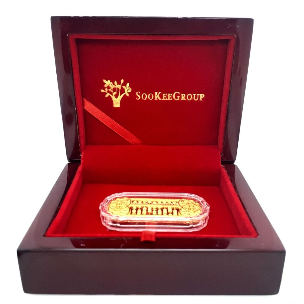 Soo Kee Group 999 Abacus Gold Bar 28 grams, Hobbies Toys