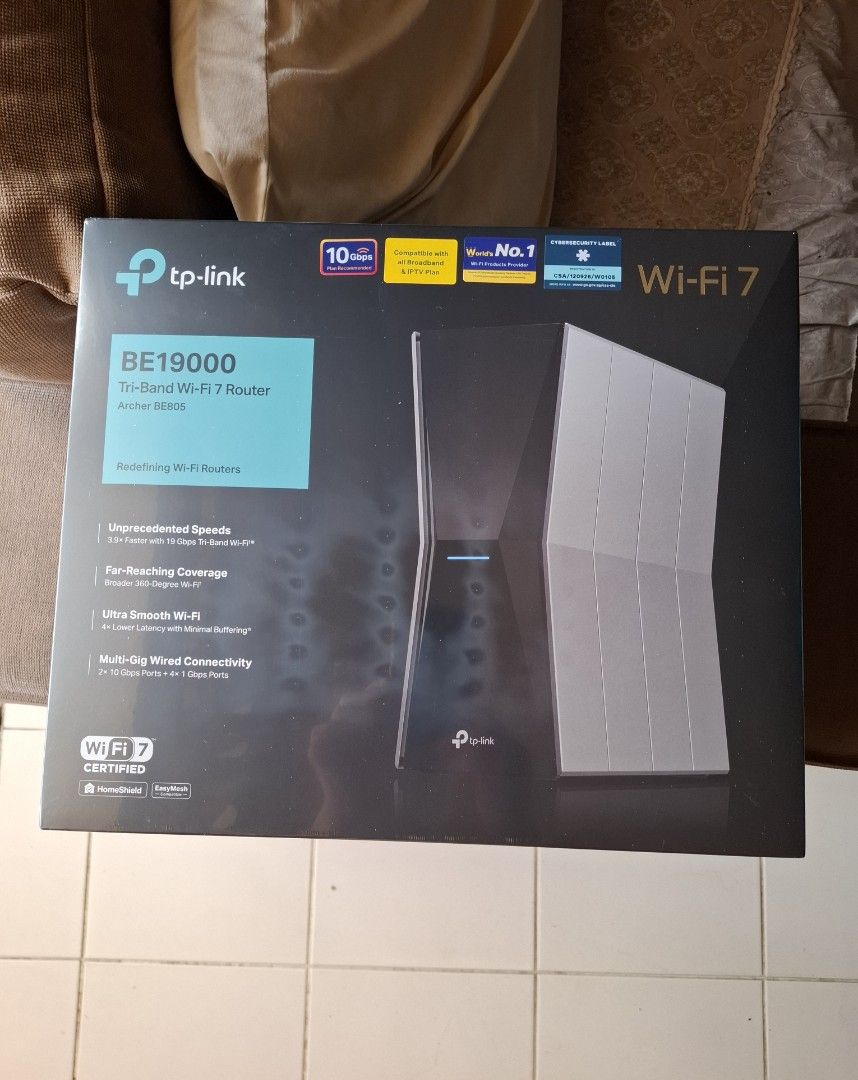 TP-Link BE19000 Tri-Band Wi-Fi 7 Router63060175710083110