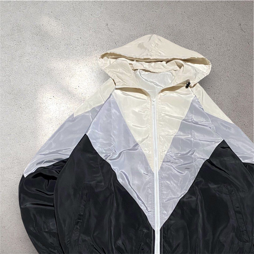 Tracksuit Windbreakers Hoodie Vintage Colorblock Three Tone Colour Unbrand