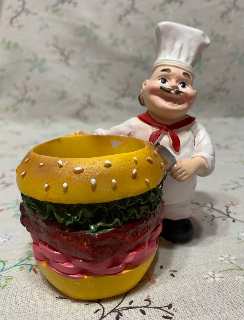 Utensil holder (Category: Other Kitchenware & Tableware) located in San Mateo. Submitted by kusinaninanan (Listing ID 1380960613, Image 1). Description: Brandnew!!! Chef Burger Holder Resin Kitchen Decor & Utensils holder.
