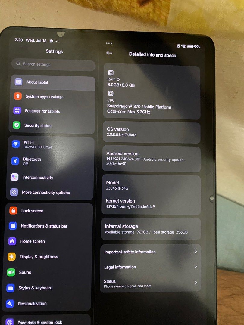 Xiaomi Pad 6 And Xiaomi Pen Gen 2 (Category: Android) located in Caloocan City. Submitted by skiller0682753 (Listing ID 1380955921, Image 1). Description: For sale Xiaomi Pad 6 with Gen 2 Xiaomi pen 14k FIXED Specs: * 8+8GB Ram * 256GB Storage * SD 870 5G gaming processor with octacore 3.2GHz * 11” 144Hz Refresh Rate * 8840mAh Battery with 33W fast charging * Dolby Vision Atmos Speakers * Xiaomi HyperOS 2.0 may minor paint chips lang but it doesn