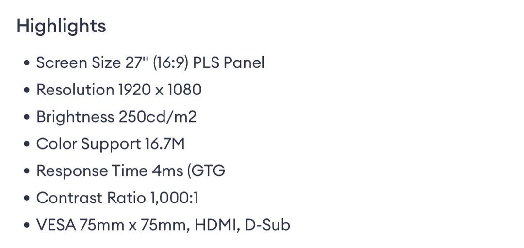 27 inch FHD Samsung Monitor Full HD63073563942913113