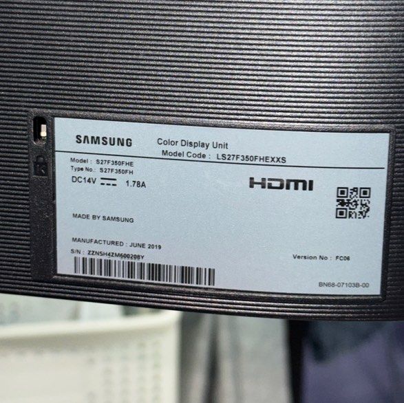27 inch FHD Samsung Monitor Full HD63073563942913112
