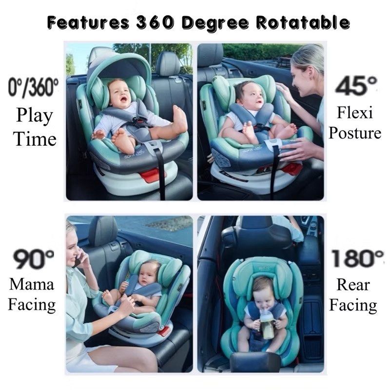 360° Safety Isofix Car Seat Newborn to 12yrs old (Category: Car Seats) located in Kuala Lumpur. Submitted by HSXNBaby (Listing ID 1381273543, Image 2). Description: Well used baby car seat , in good condition. Bought at RM330 a year ago. 360 degree turning function, fit for new born until 12 yrs old..