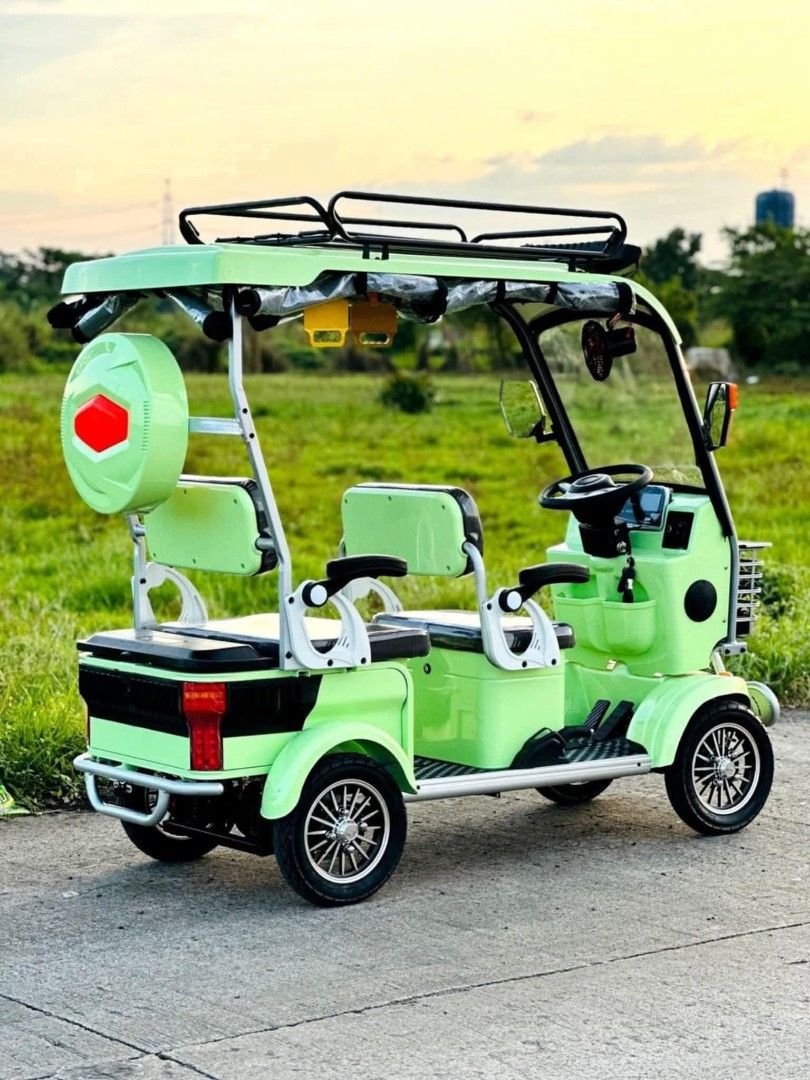 4 wheels. Ebike (Category: Bicycles) located in Manila. Submitted by saguittarian06 (Listing ID 1381259829, Image 1). Description: SALE SALE SALE NAKA DISK BRAKE NA😱ORIGINAL BATTERY 😱 NEWLY UPGRADED 4 WHEELS ELECTRIC BIKE With Topload ( NOW IN STEERING WHEEL ‼️CASH ONLY‼️ SPECIFICATIONS: • 1000 WATTS BRUSHLESS MOTOR (ORIGINAL) • 1000 WATTS CONTROLLET (ORIGINAL) • 60V 20AH BATTERY (LEAD ACID) • 50-60 KM RANGE • 45-50 KPH SPEED • NEW DIGITAL PANE