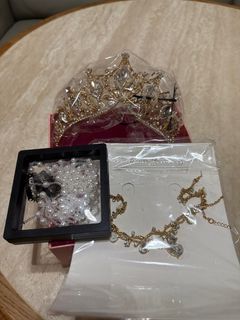 公主皇冠 項鍊 仿珍珠頭飾 拍攝道具 生日 結婚照64179600662275110