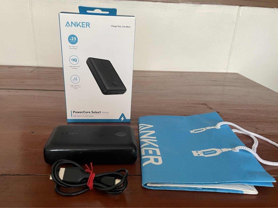 ANKER Powerbank 10000 Mah (Category: Chargers) located in Manila. Submitted by anothermanxtreasure (Listing ID 1381163650, Image 1). Description: Was used sparingly, powerbank isn’t spotless on the outside but it was well taken care of No defects as far as we know, up to 3-4 charges .