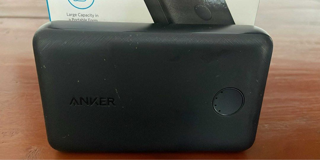 ANKER Powerbank 10000 Mah (Category: Chargers) located in Manila. Submitted by anothermanxtreasure (Listing ID 1381163650, Image 2). Description: Was used sparingly, powerbank isn’t spotless on the outside but it was well taken care of No defects as far as we know, up to 3-4 charges .