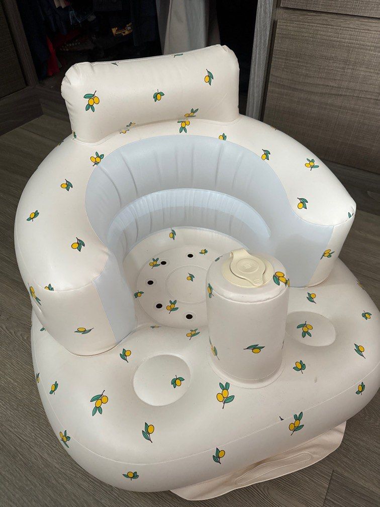 Deflating Chair Baby Inflatable Chair with Lemon Print, Babies & Kids, Baby Nursery ...