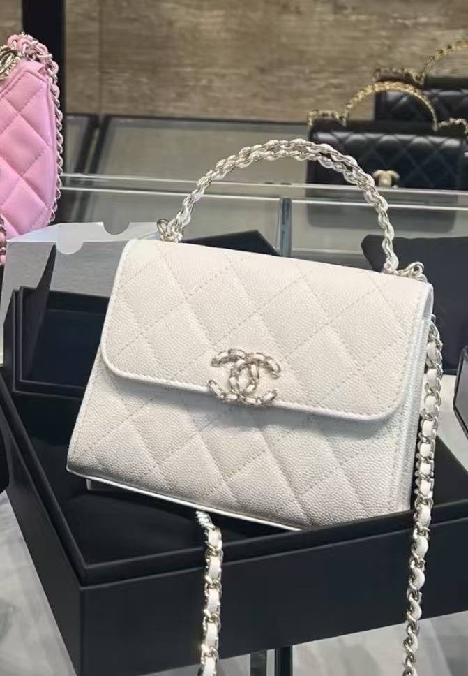 Chanel 23P kelly large white caviar sling, Luxury, Bags & Wallets on ...