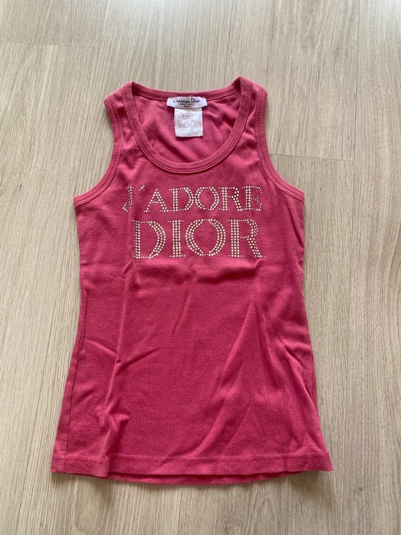 Christian Dior J'adore Dior John Galliano Vintage Tank Top Pink