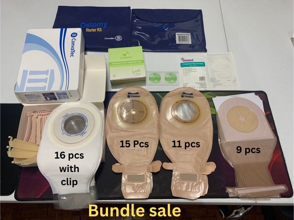 Convatec Active Life (Category: Medical Supplies & Tools) located in Quezon City. Submitted by ryan976 (Listing ID 1381212968, Image 1). Description: Bundle Sale Details: ConvaTec Active Life Ref 22771 70mm 16 pcs ostomy bag *Note: Na bilog na po, para hindi na mahirapan mag butas* Conoplast 70mm 15 pcs ostomy bag 70mm 11 pcs ostomy bag - *Note: Na bilog na po, para hindi na mahirapan mag butas* Brand less ostomy bag 65mm 9 pcs ostomy bag combina