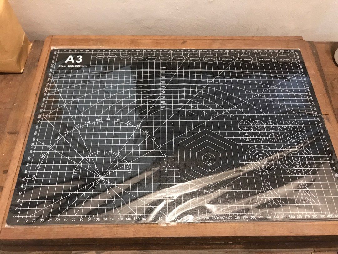 A3 Cutting Mat/Board/Base (Black) (Category: Craft Supplies & Tools) located in Las Pinas. Submitted by gnptron (Listing ID 1381167119, Image 2). Description: The front and back have different graphs. Dimensions: A3 is 11.69in x 16.54in (297mm x 420mm) For the green version, check my other listing..