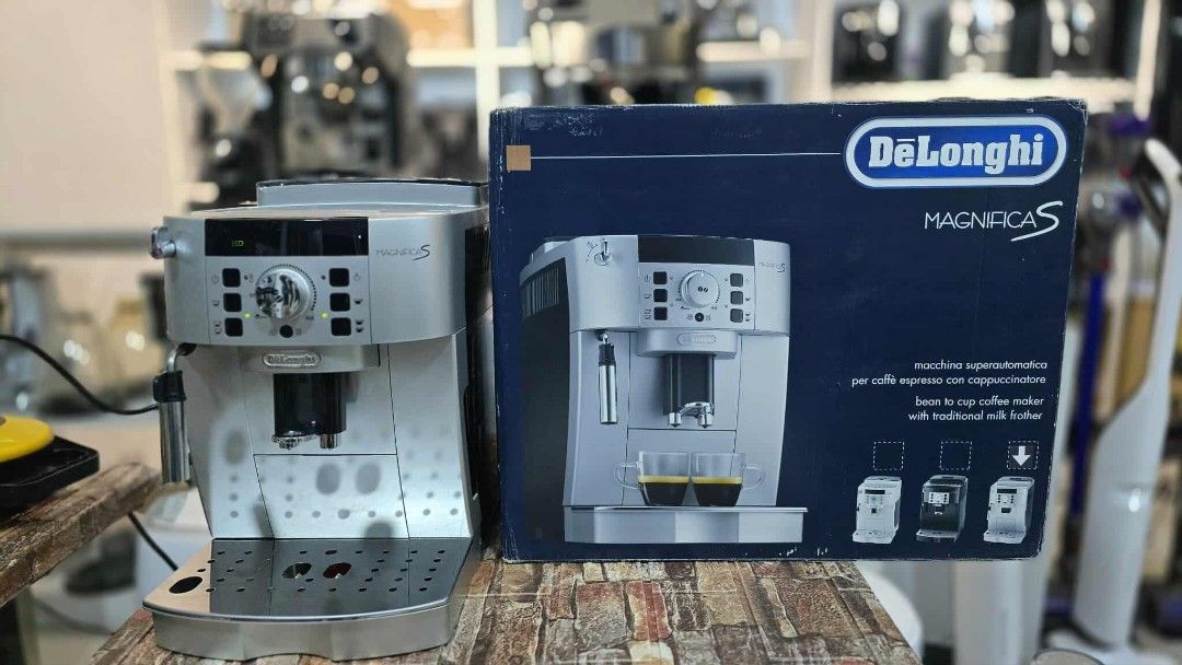 DELONGHI MAGNIFICA S FULLY AUTOMATIC ESPRESSO MACHINE (Category: Coffee Machines & Makers) located in Bulacan. Submitted by iamvanillapeach (Listing ID 1381138197, Image 1). Description: In good condition. With 30 days serbice warranty. You can try in actual if pick up. We can deliver nationwide.📩.