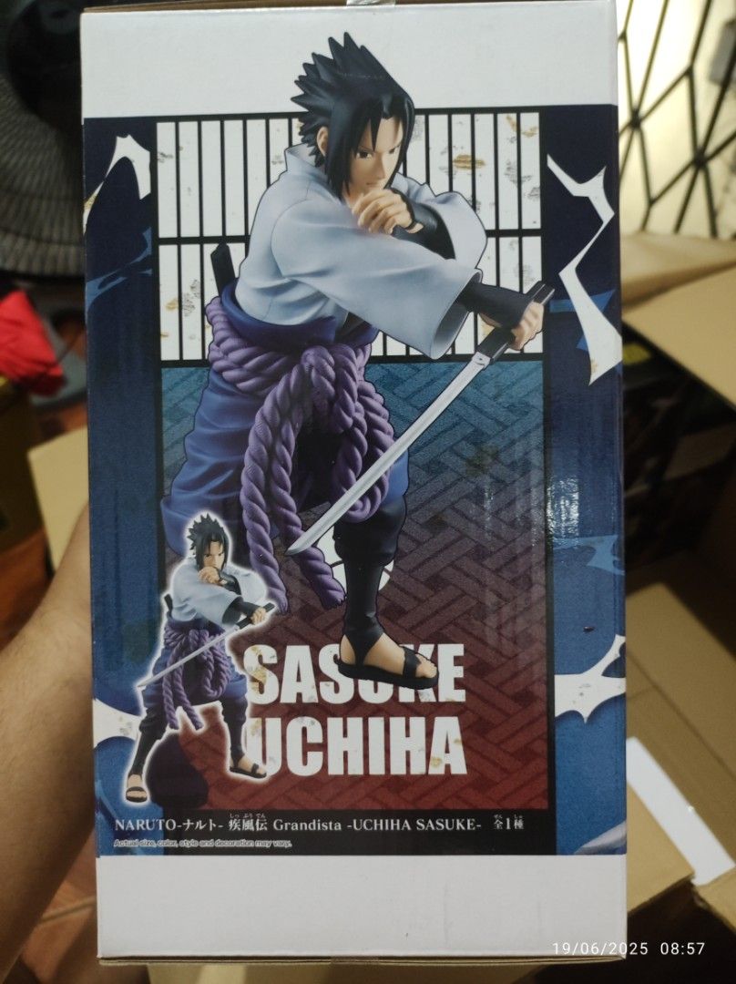 GRANDISTA NARUTO SHIPPUDEN SASUKE (Category: Figurines & Statues) located in Pasig City. Submitted by cuadromichael (Listing ID 1381234210, Image 2). Description: MOP: GCASH/ MAYA/ BPI MOD: LBC/ LALAMOVE PAGE: @HAKI TOY SHOP N KOLEK UNLIVOUCH: ✅✅✅ LOC: PASIG.