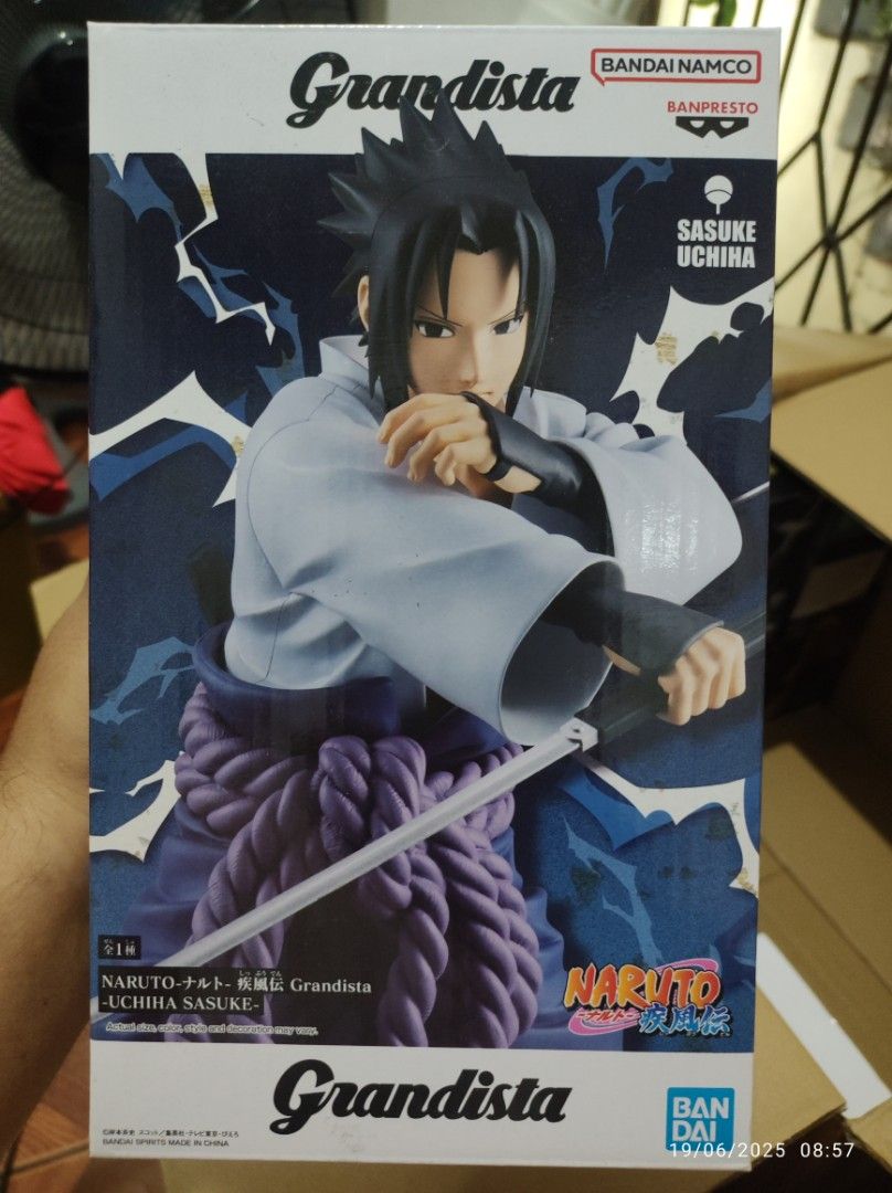 GRANDISTA NARUTO SHIPPUDEN SASUKE (Category: Figurines & Statues) located in Pasig City. Submitted by cuadromichael (Listing ID 1381234210, Image 3). Description: MOP: GCASH/ MAYA/ BPI MOD: LBC/ LALAMOVE PAGE: @HAKI TOY SHOP N KOLEK UNLIVOUCH: ✅✅✅ LOC: PASIG.