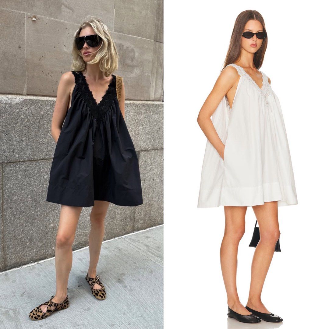 HELSA Mini Dress With Lace in Tech Poplin - In 2 colours!, , & ,  - Carousell