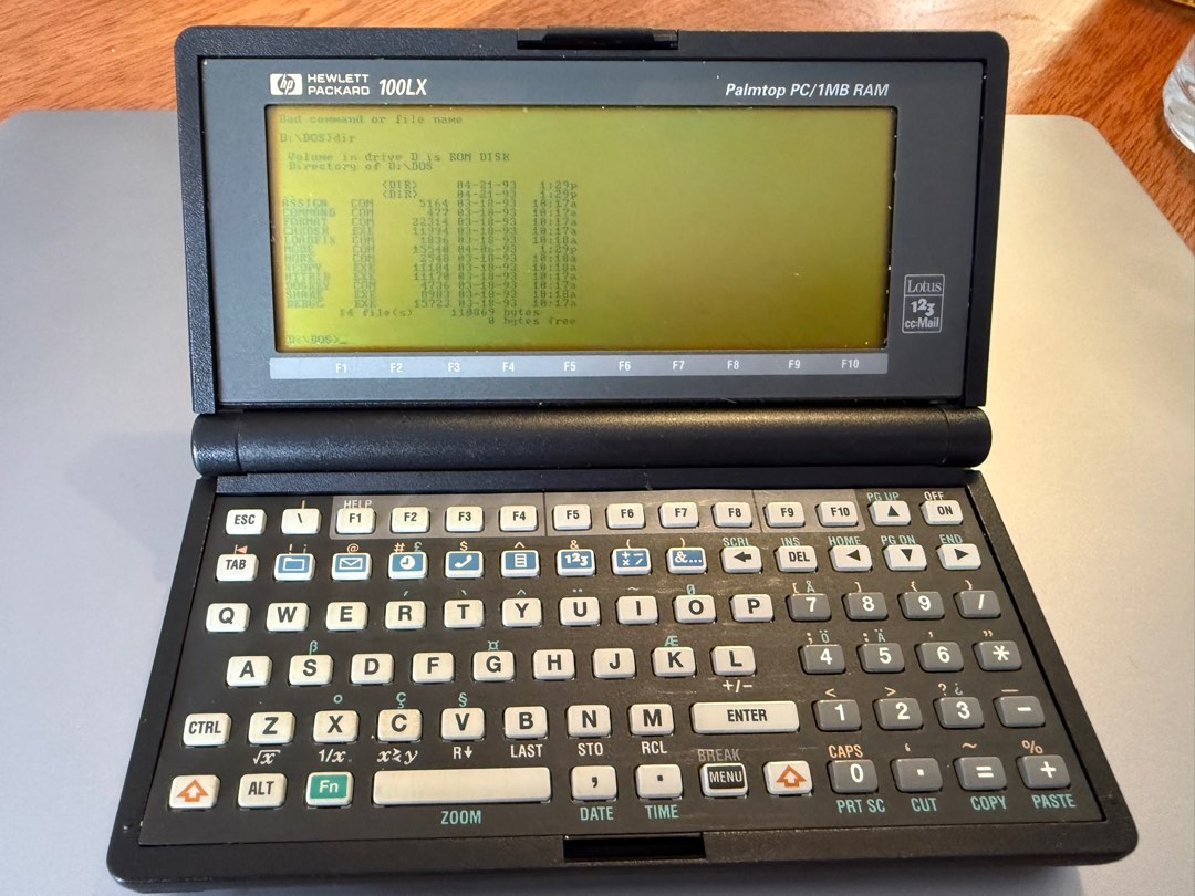 HP 100LX Palmtop PC - Vintage Computer, Computers & Tech, Desktops on ...