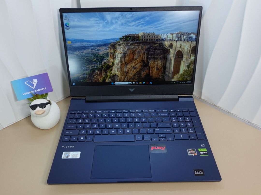 HP Victus 15-FB1037AX Gaming Laptop (15.6-inch) 16GB RAM + 512GB SSD + 🎁 FREE GIFTS 🎁 (Category: Laptops & Notebooks) located in Kuala Lumpur. Submitted by vinceregadgets (Listing ID 1381118100, Image 1). Description: HP Victus 15-FB1037AX Gaming Laptop (15.6-inch) 16GB RAM + 512GB SSD + 🎁 FREE GIFTS 🎁 (A3558) Specifications: Processor: Ryzen 5 7535HS @ 3.30GHz Memory: 16GB RAM DDR5 Storage: 512GB SSD Display: 15.6", FHD (1920x1080), 144 Hz, 