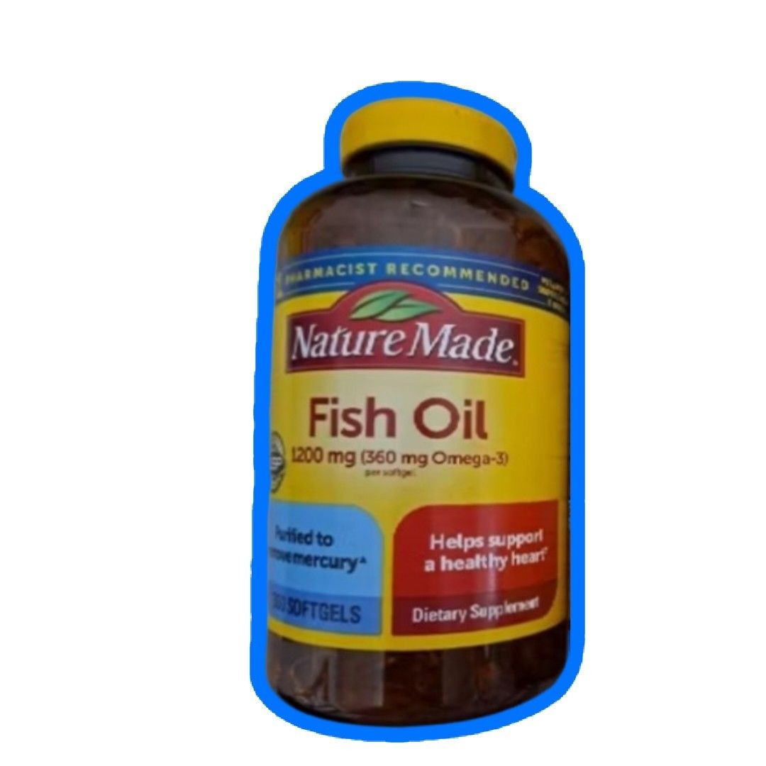 KS - NATURE MADE - Fish Oil (Category: Other Food & Drinks) located in Pasig City. Submitted by eclectic_stuff (Listing ID 1380205134, Image 2). Description: ■ NATURE MADE® Fish Oil 1200mg - (360mg Omega-3) ▪︎ 300 softgels ▪︎ Ex Date - 🎈Unavailable ■ KIRKLAND SIGNATURE- Wild Alaskan Fish Oil 1400 mg ▪︎230 softgels ▪︎Ex Date - 01-2027 🎈1K ■ NATURES BOUNTY - Magnesium Glycinate 240 mg. (180 capsules) High Absorption Ex Date> 5-2028 🎈1,600. ☆Ask 