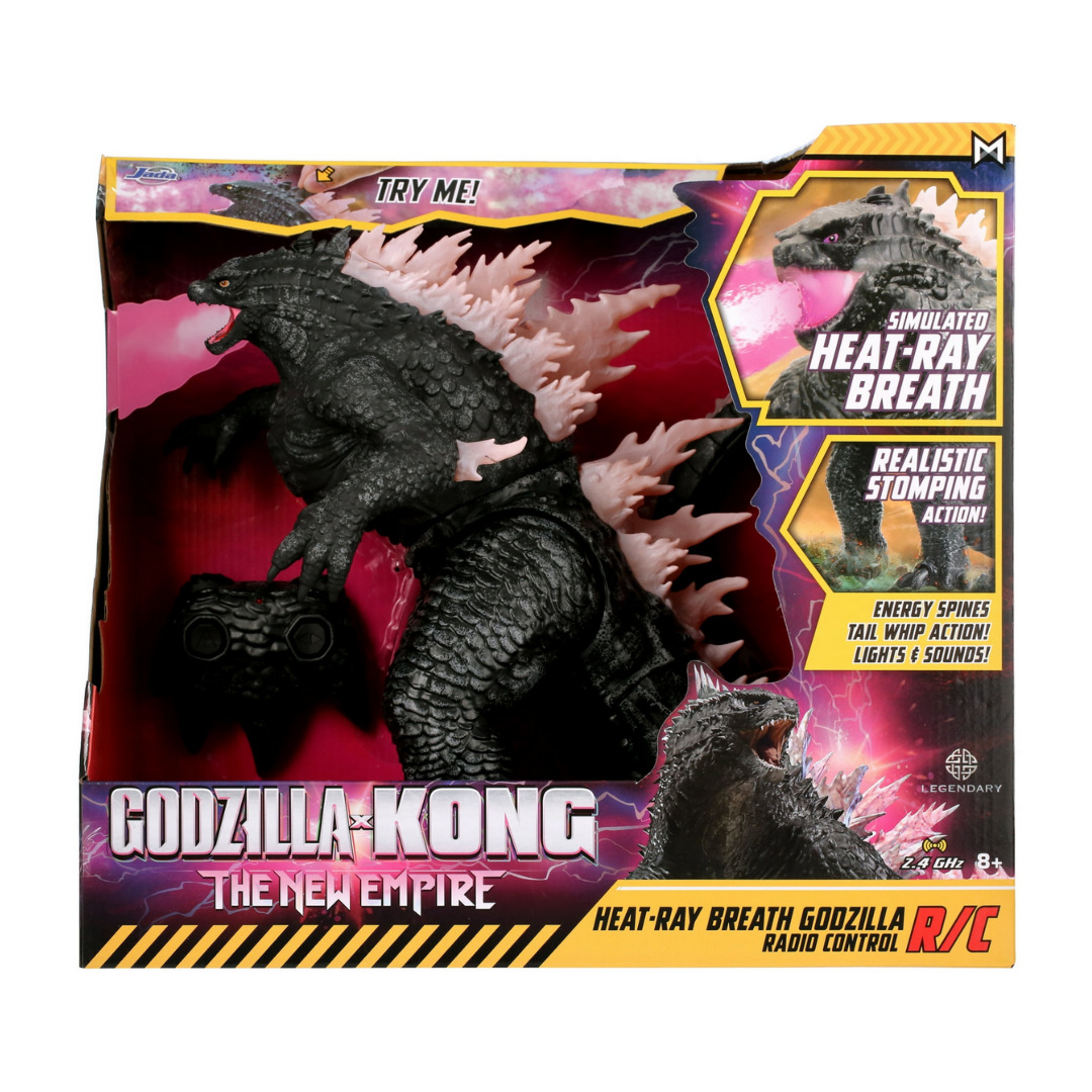 Jada Godzilla x Kong: Heat-Ray Breath Godzilla R/C Remote Control ...