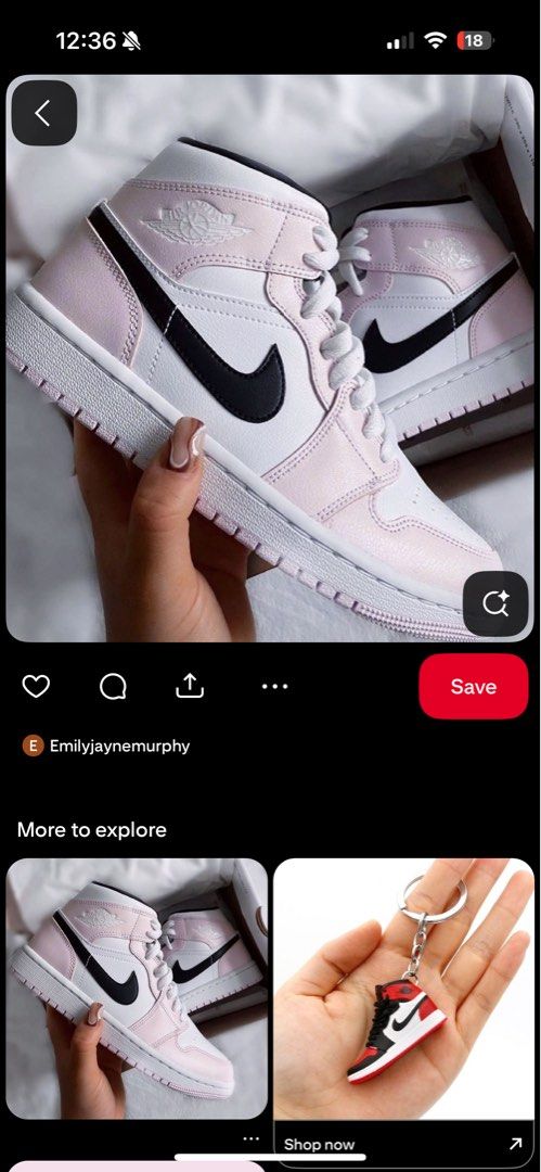 Jordan 1 Mid Barely Rose Light Pink Size 8 (Category: Sneakers) located in Manila. Submitted by cysquaredd (Listing ID 1381258251, Image 2). Description: US 7.5 Eur 38.5 100% authentic. Money back guarantee if proven fake No box Loc: Mandaluyong Edsa Shaw Pm here or on IG @rencyzhe Loc: Mandaluyong City.