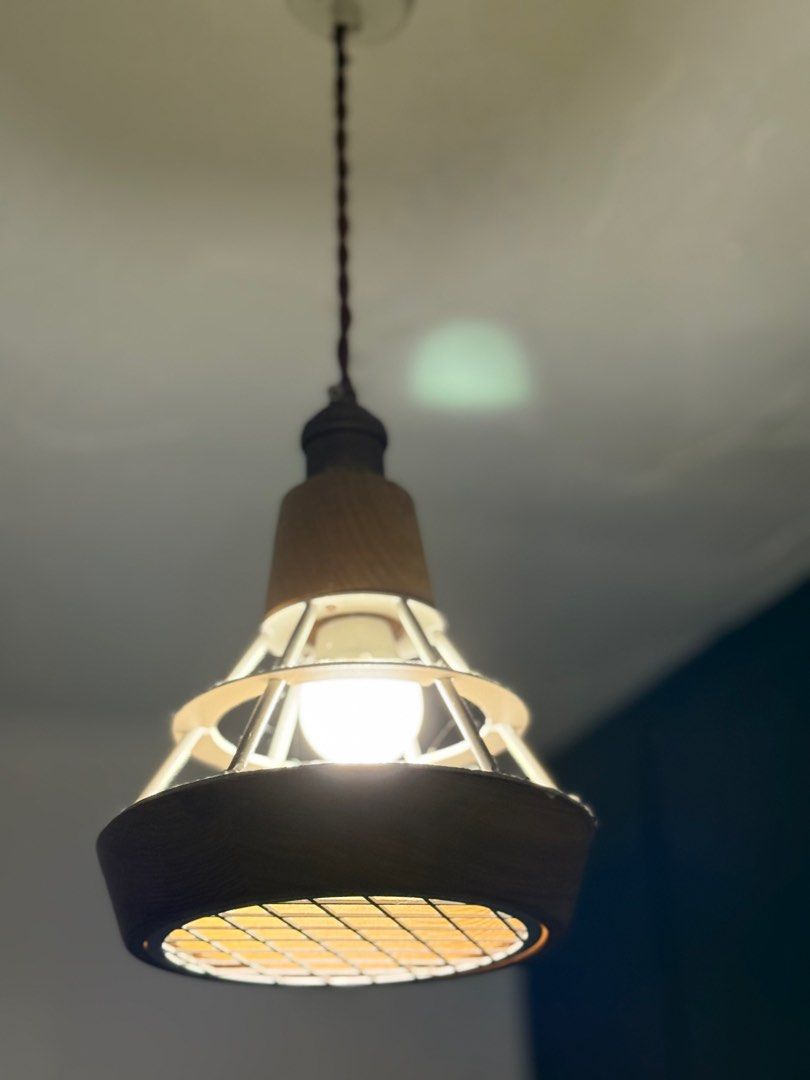 Pendant light (Category: Lighting) located in Pasig City. Submitted by treehouse.atbp (Listing ID 1381193570, Image 1). Description: Industrial Organic/ Rustic / Farmhouse Pendant Light we used in our kitchen Brand: Lucendi RFS upgrading For pick up only .