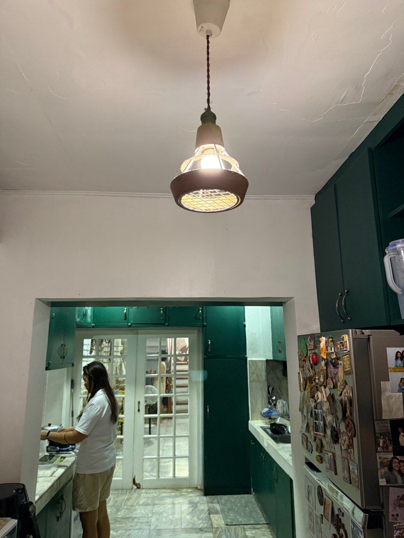 Pendant light (Category: Lighting) located in Pasig City. Submitted by treehouse.atbp (Listing ID 1381193570, Image 2). Description: Industrial Organic/ Rustic / Farmhouse Pendant Light we used in our kitchen Brand: Lucendi RFS upgrading For pick up only .