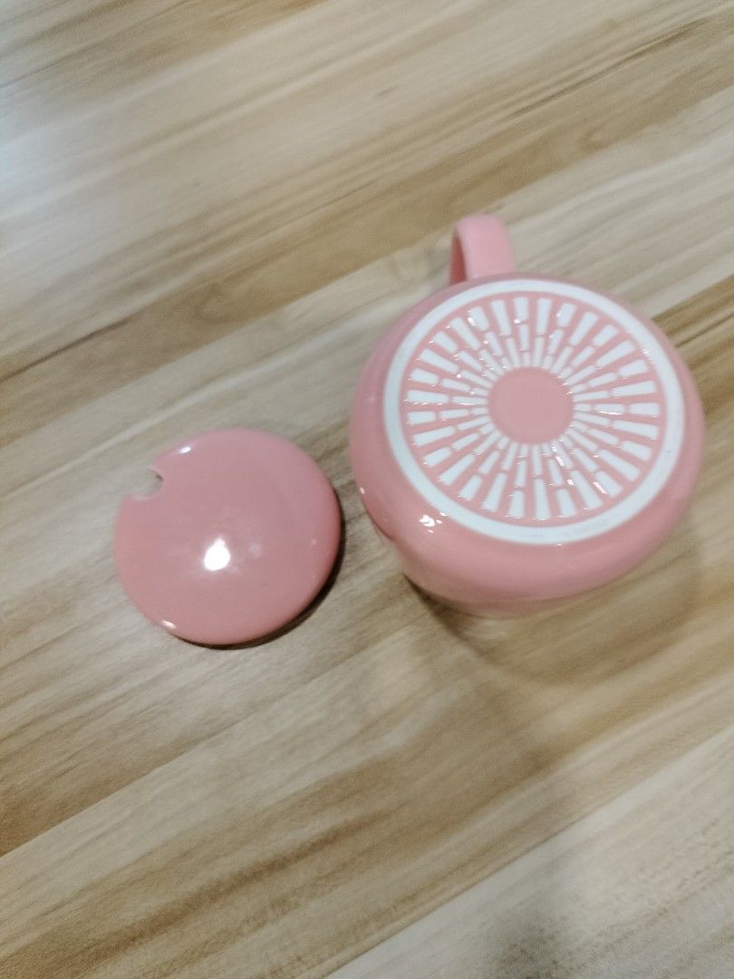 Pink Ceramic Mug with Lid65074395036291113