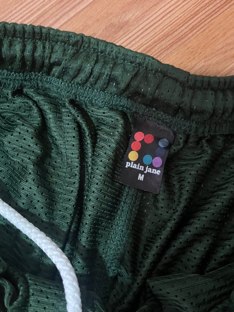 Plain Jane Green Mesh Shorts (Category: Shorts) located in Quezon City. Submitted by _earlb (Listing ID 1381168808, Image 2). Description: Like new Breathable and comfy Can be used to work out Size chat from plain Jane themselves Size M .