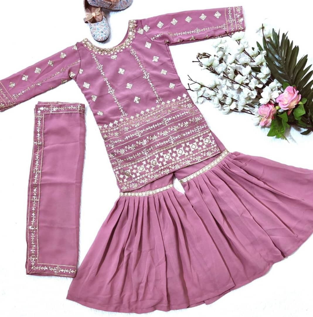 Plazo (Category: Babies & Kids Fashion) located in Kuala Lumpur. Submitted by thamodaran08411 (Listing ID 1381217241, Image 3). Description: *Trending Sequins Embroidered with Beautiful Stitched Top - Palazzo with Dupatta For Festive Season* *(All Size Customisation Available According to Size Chart)* *(Full Stitched)* *Ⓜ️Top Fabric :Heavy Faux Georgette With Beautifully Sequins Embroidery Work with Micro-Cotton Inner* *( Full Stitched)* 🔷 *Plaz